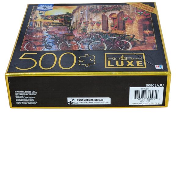 Biking in Tuscany 500 Piece Puzzle MB Big Ben Luxe Premium Quality Blue Board - Picture 6 of 10
